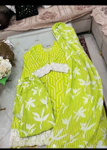 Vibrant Lime Green Kurta Set