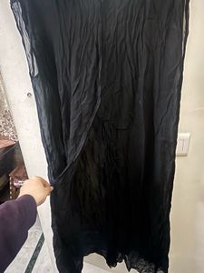 ZARA Sheer Elegant Black Maxi overlay