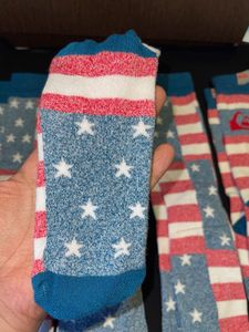 New Imported Quiksilver American Flag Socks