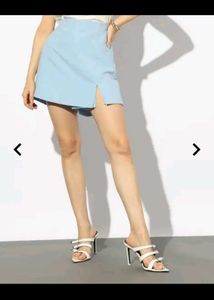 Sky Blue Skort with side slit