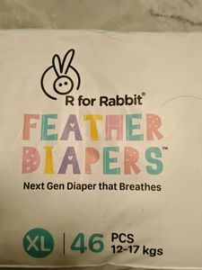 R for Rabbit Feather Diapers XL - 46 pcs