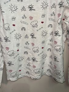 Cute Graphic Print Long Sleeve Top