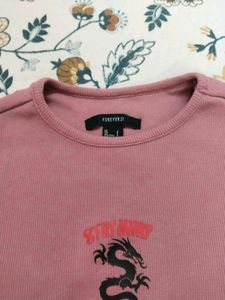 Pink Dragon Graphic Baby Tee