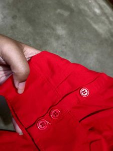Imported Red Button Down Shirt