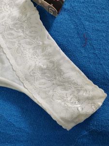 Comfortable White Lace Thong Panty