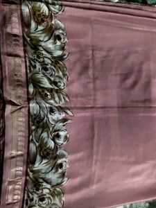 pink pure crape silk saree