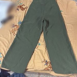 Olive Green Wide Leg Pants