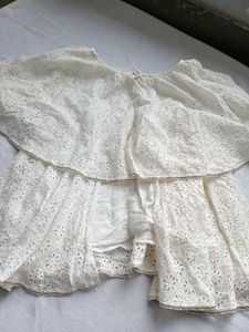 Elegant White Broderie Anglaise Blouse
