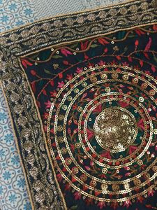 Royal kashmiri thread and sequence work duptta
