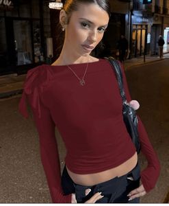 Savana Maroon Long Sleeve Ruffle Top