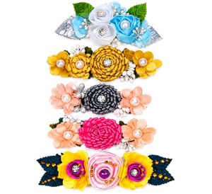 Fabric Floral DIY Decorative Pieces 6 pcs