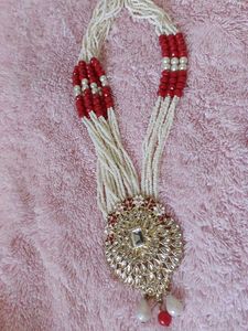 Beaded Necklace with Pendant