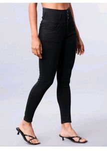 High Waisted Black Skinny Jeans
