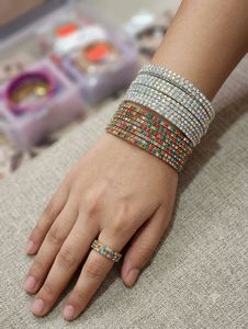 Sparkling Rhinestone Bangles & Ring Set
