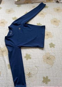 Navy Blue Long Sleeve Top