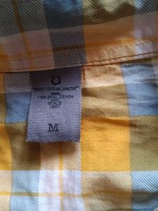 Yellow Plaid Button-Up Shirt