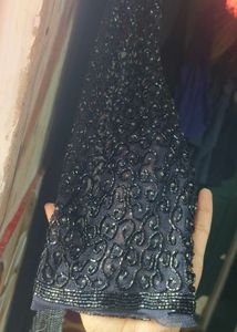 Elegant Black Kurta with Embellished Sleeves