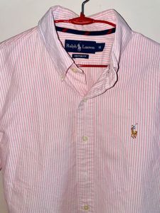 Ralph Lauren  Pink Striped Oxford Shirt