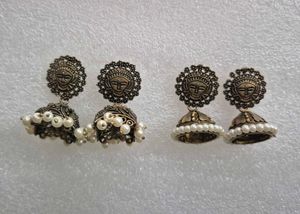 Antique Jhumka with Pearls-Pick any 2 sets for 299