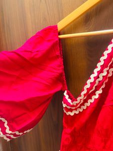 Red Off-Shoulder Dress