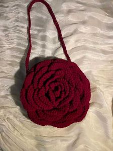 Crocheted Rose Handbag
