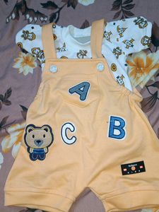 Cute Dongree Dress For 0-3 Months Old Baby