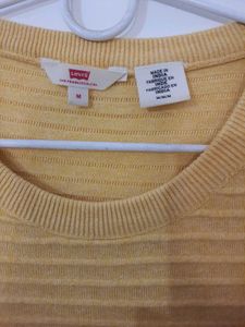 Mustard Yellow Textured Knit Top
