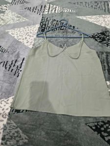 Trendy Sage Green Strappy Summer Top NEW