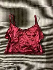 Burgundy Satin Cami Top