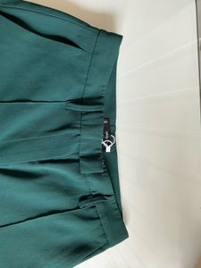 Elegant Forest Green Wide Leg Trousers