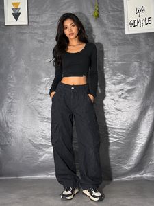 H&M Stylish Black Cargo Pants