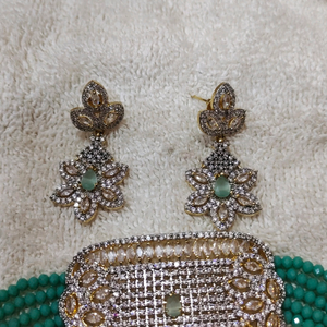 CZ Choker with earing
