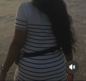 Striped Bodycon Dress with Fanny Pack