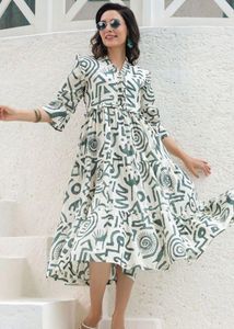Bohemian Print Tiered Midi Dress