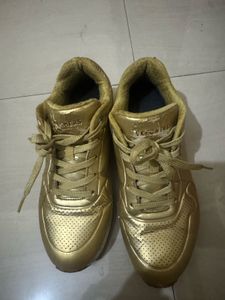 Gold Skechers Sneakers