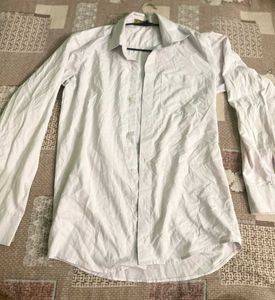 BASICS White Long Sleeve Buttom shirt