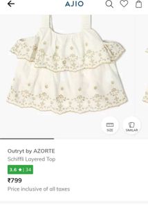 White Embroidered Top( Never Used).