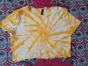 H&M Tie Dye Cropped T-Shirt