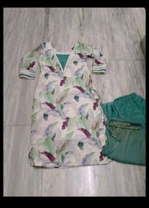 cotn silk pant suit