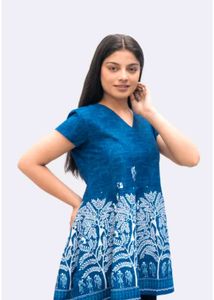 Elegant Blue Printed Kurta for Women