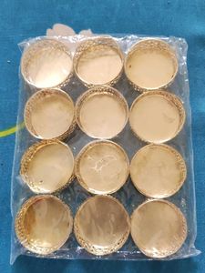 Set of 12 Golden Tealight Holders T light candle