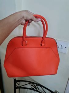 Zara monochrome orange city bag