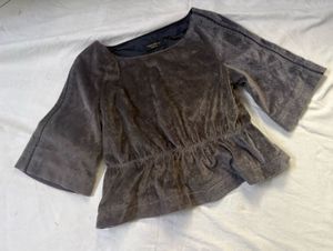 Royal Fur Peplum Top