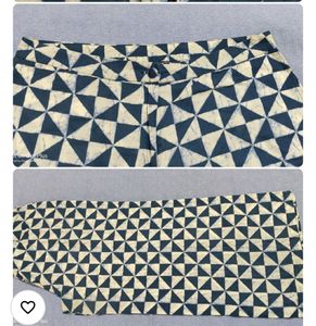 Geometric Print Wide-Leg Pants