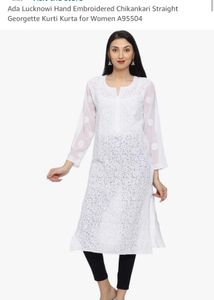 Ada Lucknowi  Embroidered Chikankari Kurta