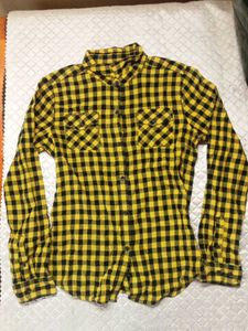 Yellow & Black Plaid Button-Up Shirt