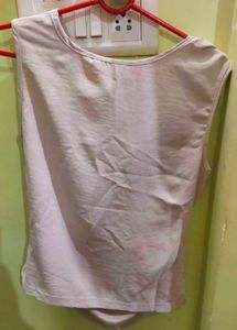 Cute Cowl Neck Sleeveless Ruched Metallic top