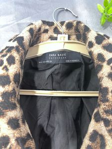ZARA Leopard Print Moto Jacket