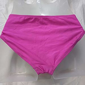 Pink Bikini ⚛️Bottom with Floral Trim