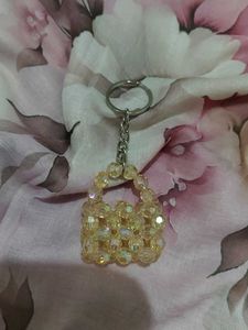 Beaded Mini Bag Keychain
